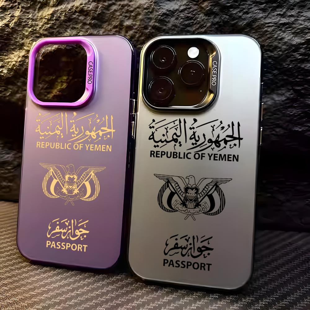 Travel Accessories Iphone - Y-예멘 여권 디자인 아이폰 17 16