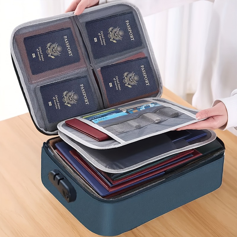 Document Organizer Folder - 잠금 가능한 파일 보관 가방, 노트북