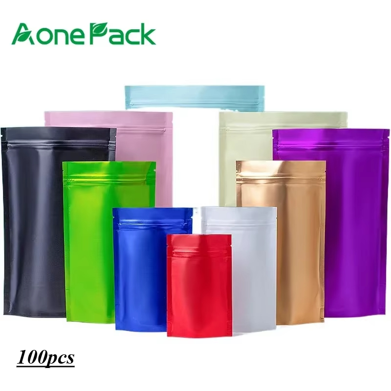 Reusable Zip Bag - 100pcs 사용자 정의 매트 완료 씨앗