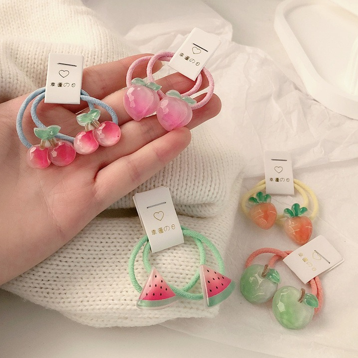 Travel Accessories Kids - 어린이 당근 머리끈 5쌍 미끄럼 방지
