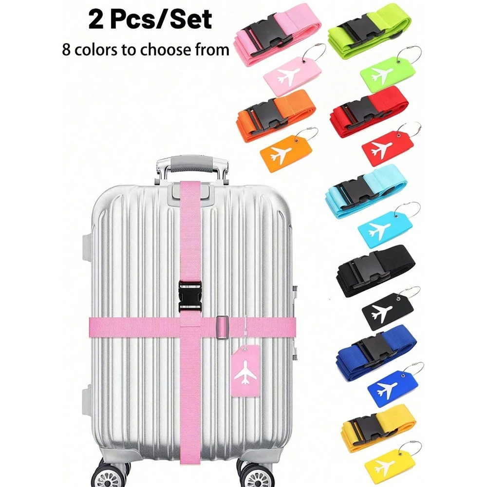 Travel Accessories Gear - 여행용 수하물 스트랩 세트와 수하물 태그