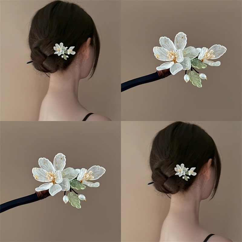 Travel Hair Accessories - 1PC 새로운 중국어 목련 꽃 공