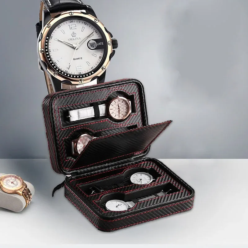 Accessories Travel Jewelry Box - 보석 액세서리용 4슬롯 휴대용 시계 보관함