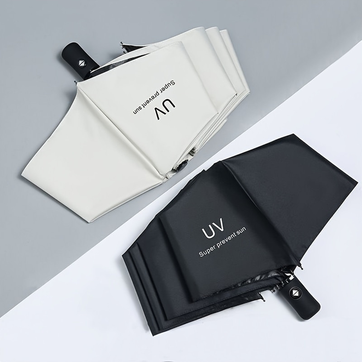 Travel Umbrella Compact - 8개의 갈비뼈를 가진 초대형 단색 자동