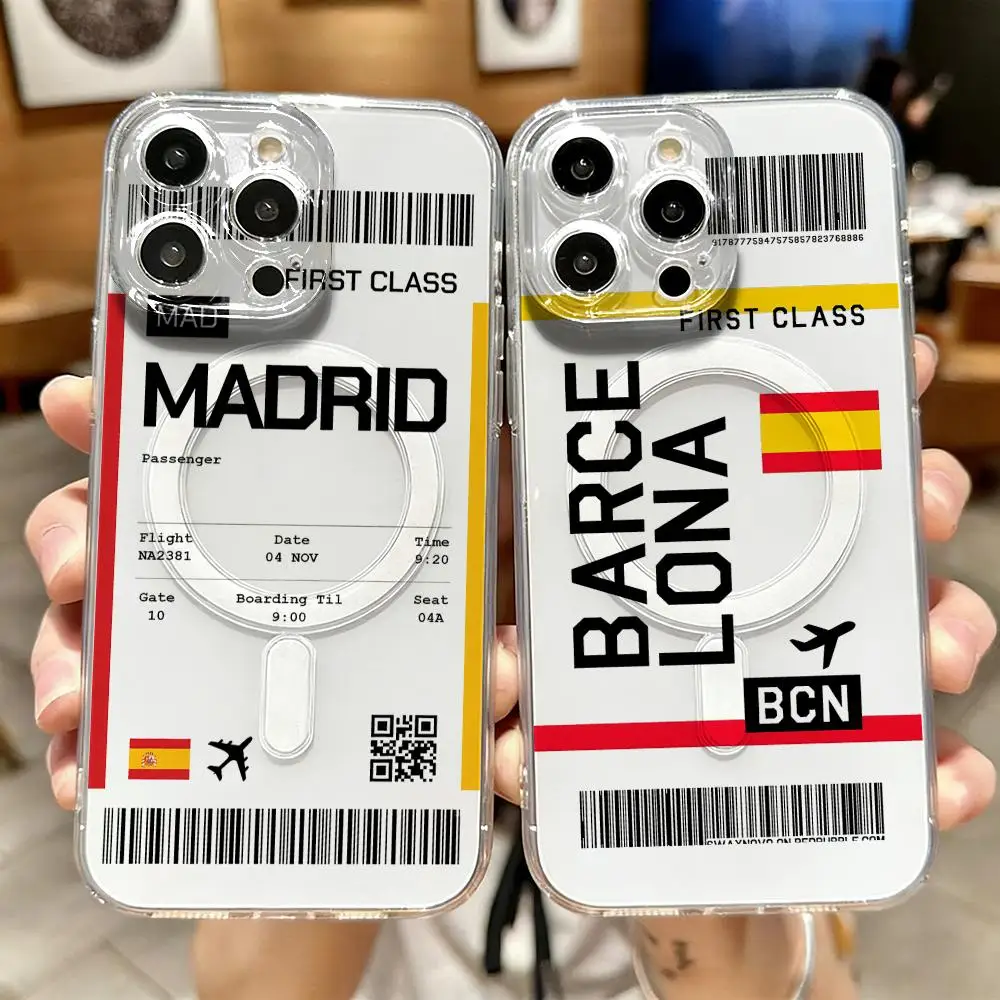 Travel Accessories Iphone - 여행용 비행기 티켓 스페인 휴대폰 케이스