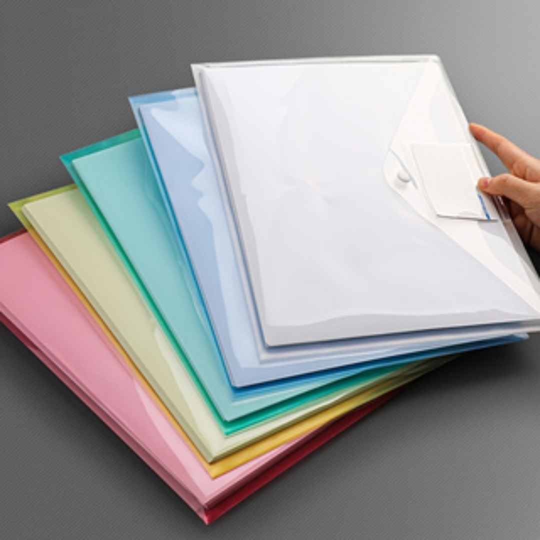 Document Organizer Folder - 무작위 색상 A4 투명 방수 파일