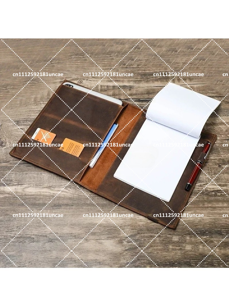 Document Organizer Folder - B5 레트로 가죽 문서 폴더 노트북
