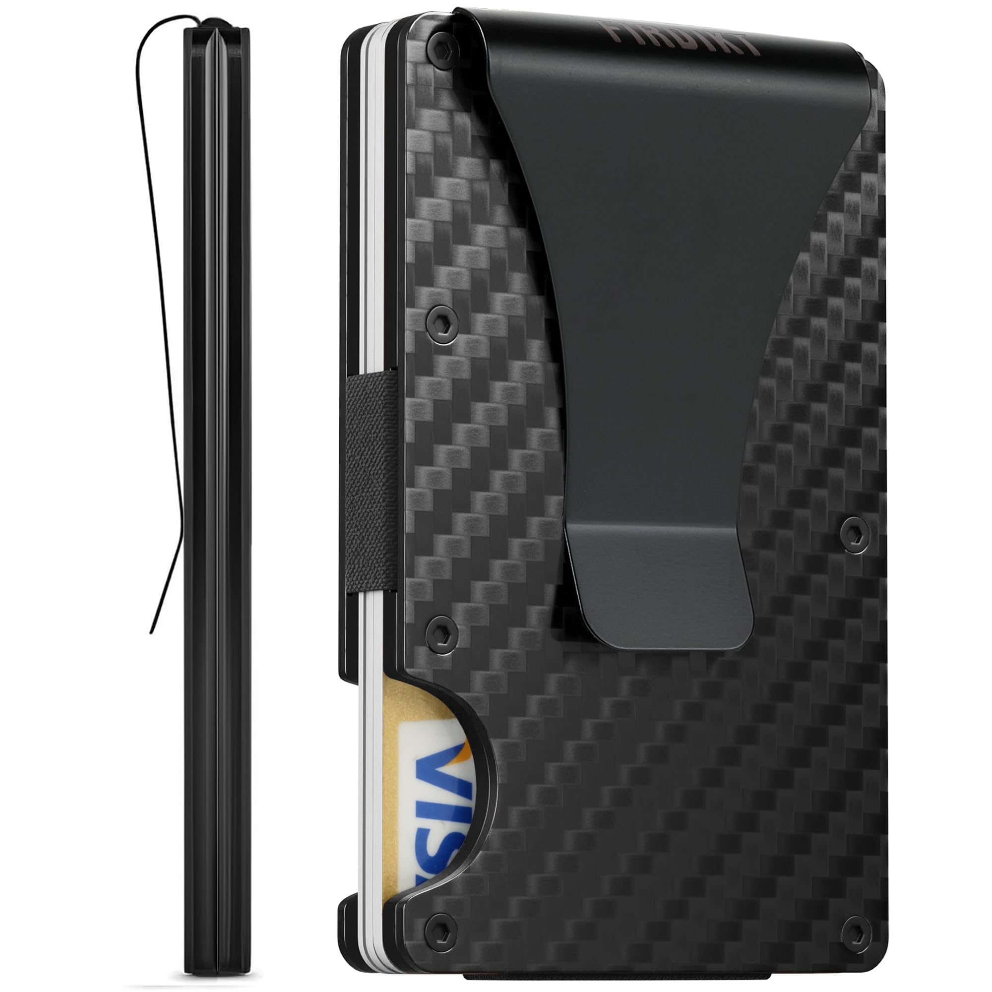 Travel Wallet Slim - 탄소 섬유 지갑, 금속 머니 클립