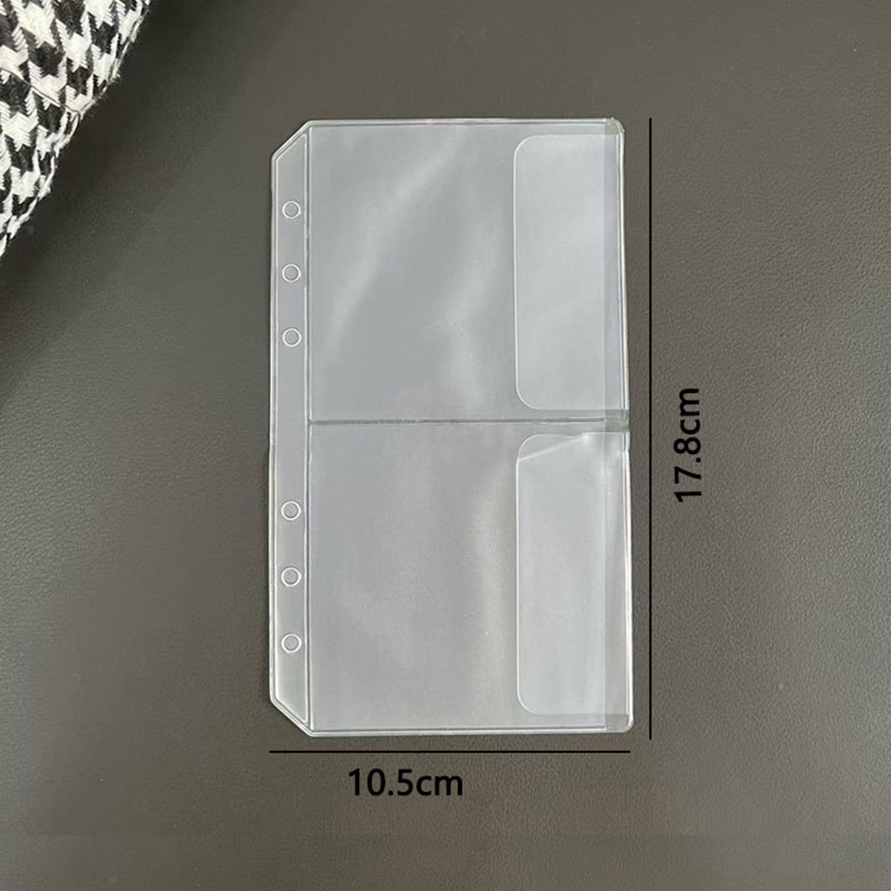 Reusable Zip Bag - 10Pcs A6 투명 PVC 지퍼 바인더