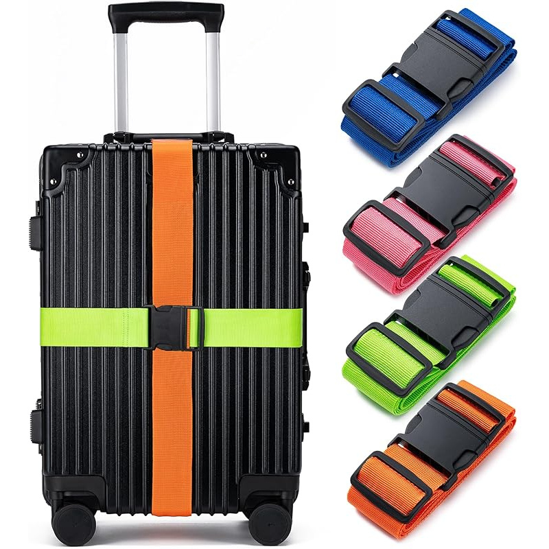 Travel Accessories Gear - 4개의 수하물 스트랩 세트, 수하물 고정