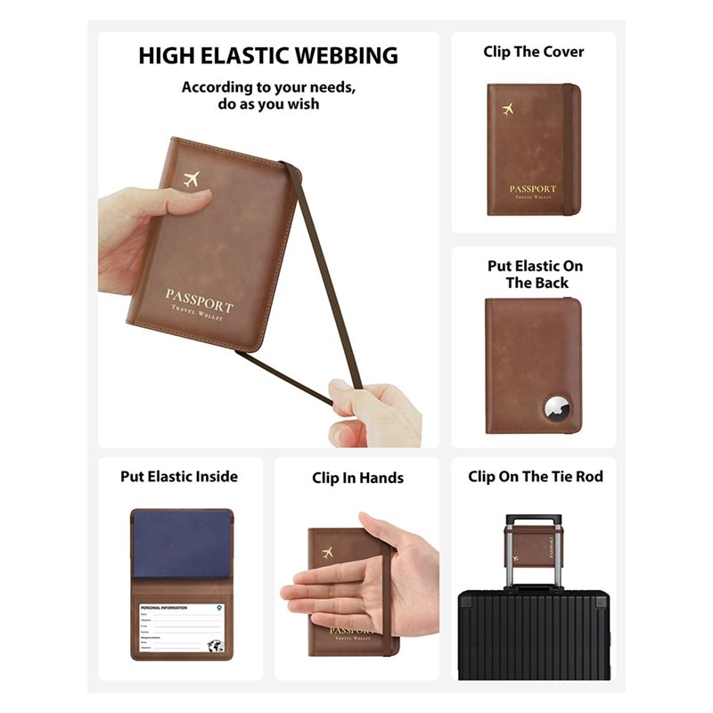 Airtag용 RFID 차단 기능이 있는 ABRT-여권 - Travel Wallet Slim 리뷰 및 가격