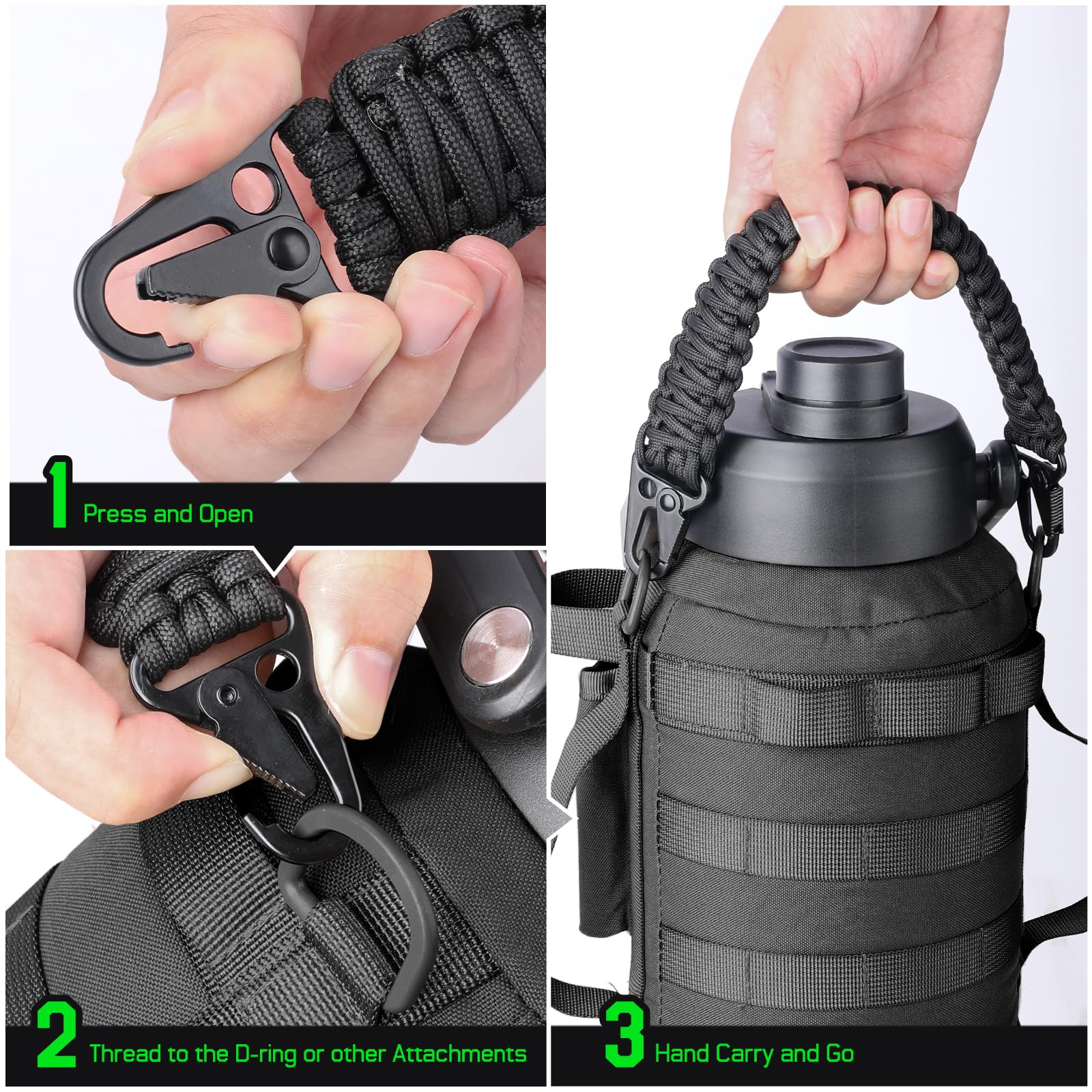 전술 가방용 교체용 파라코드 손잡이, 금속 고리가 있는 - Hydration Pack Backpack 리뷰 및 가격