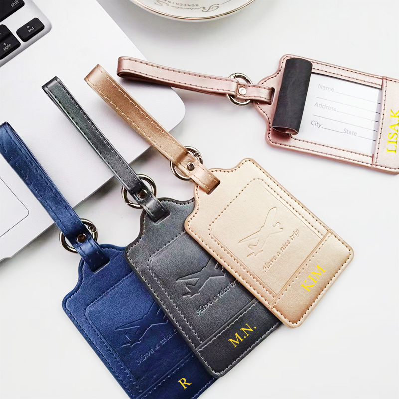 DIY 이름 수하물 태그 럭셔리 메탈릭 PU 가죽 수하 - Travel Accessories Company 리뷰 및 가격