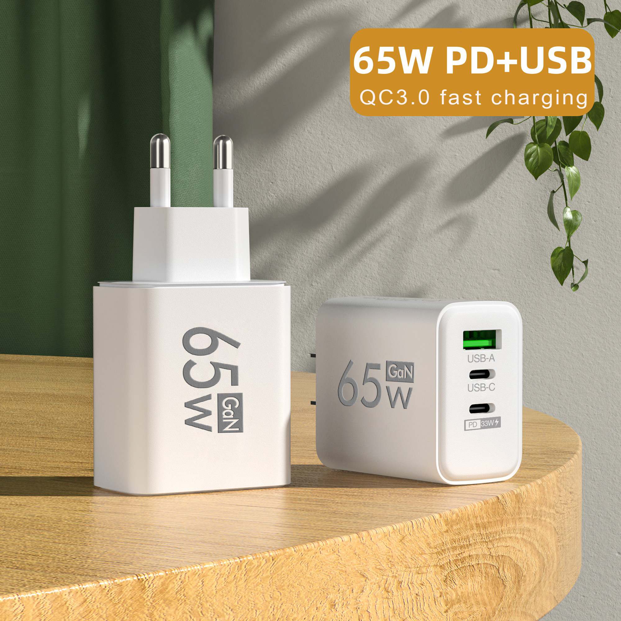 65W GaN USB C 벽면 충전기 3포트 PD 고속 - Travel Accessories Iphone 리뷰 및 가격