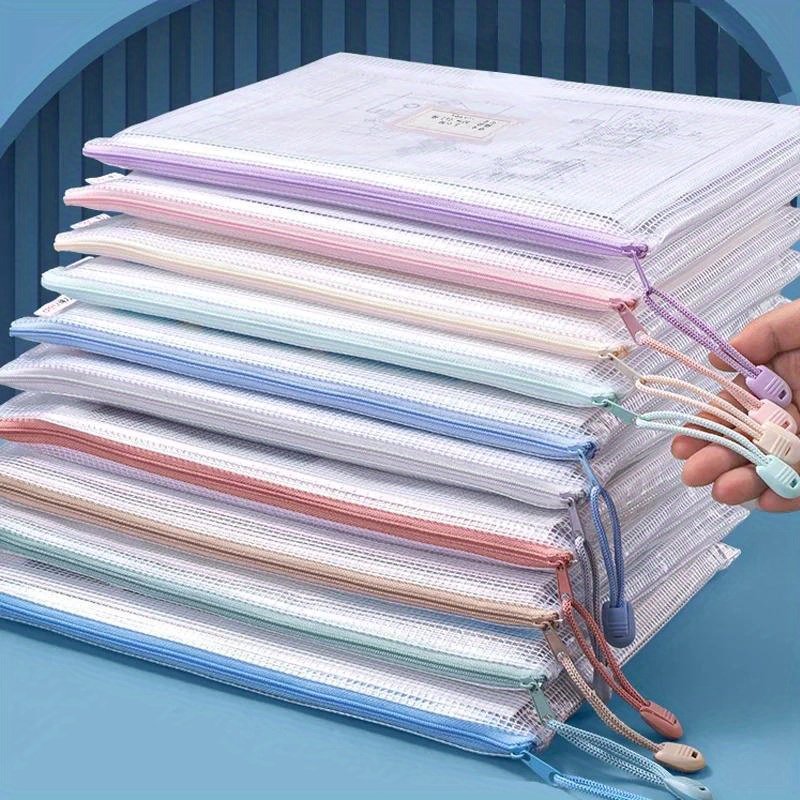 Morandi 그리드 파일 가방 두꺼운 A4 투명 지퍼 - Document Organizer Folder 리뷰 및 가격