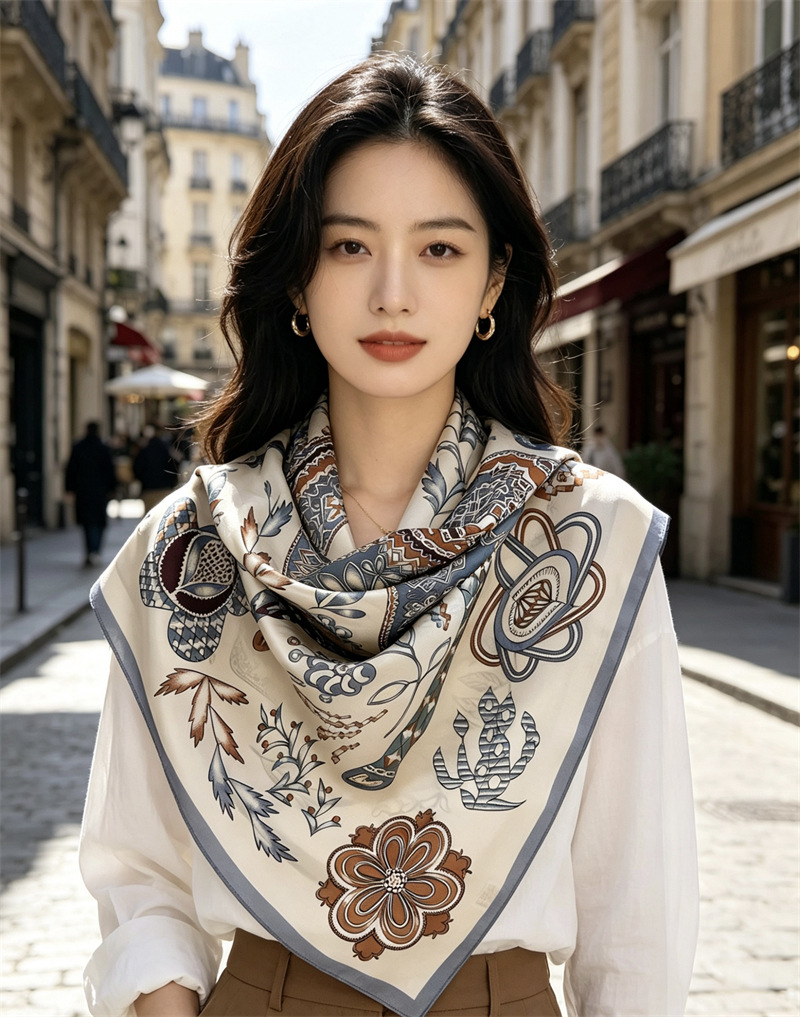 말 프린트 여성용 90CM 반다나 90 숄 가방 벨트  - Travel Hair Accessories 리뷰 및 가격