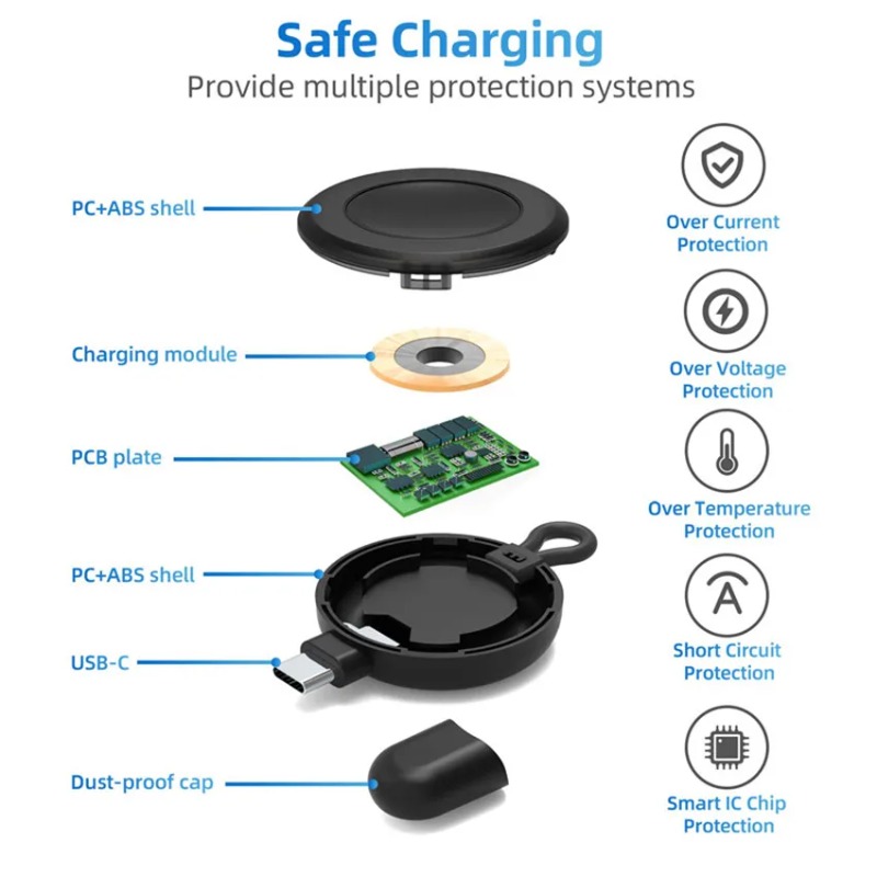 미니 타입 C 스마트 워치 무선 충전기 휴대용 키체인  - Travel Accessories Iphone 리뷰 및 가격