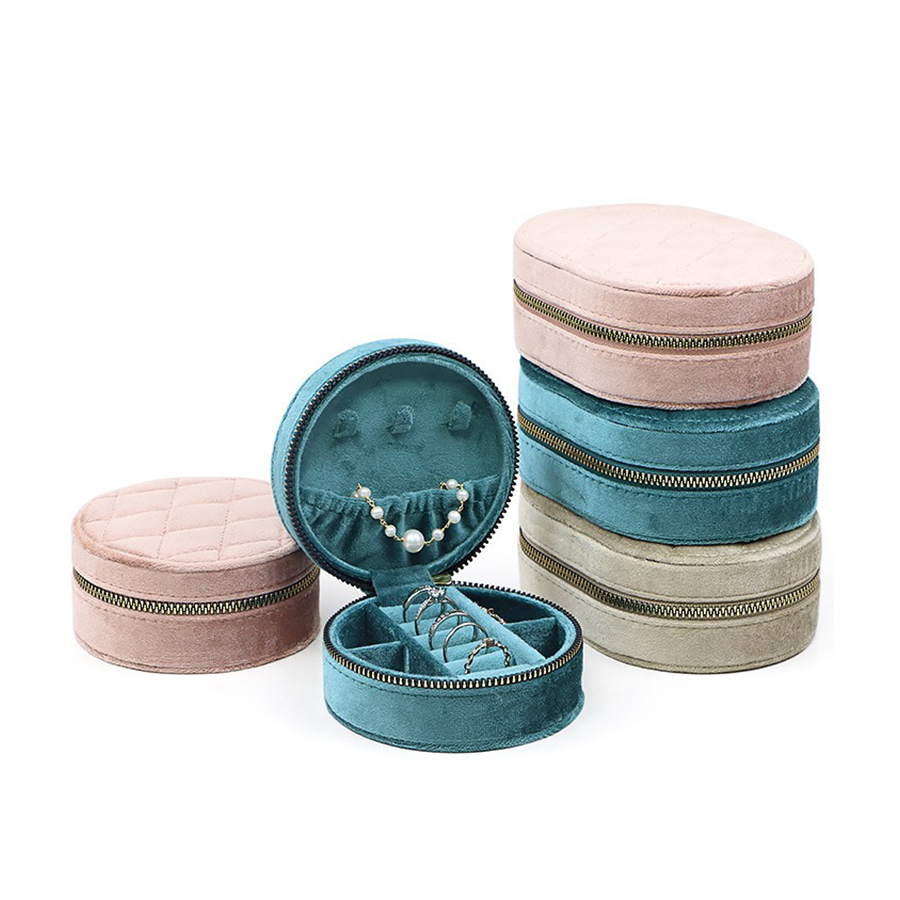 라운드 다이아몬드 벨벳 여행 보석 상자 귀걸이 목걸이  - Accessories Travel Jewelry Box 리뷰 및 가격
