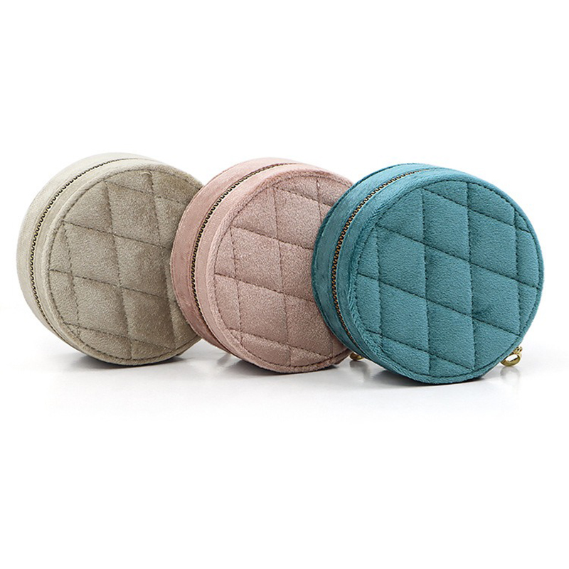 라운드 다이아몬드 벨벳 여행 보석 상자 귀걸이 목걸이  - Accessories Travel Jewelry Box 리뷰 및 가격