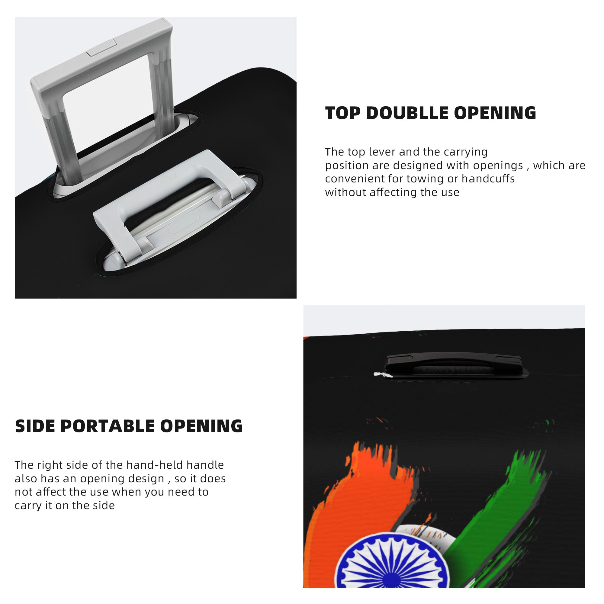 인도 국기 수하물 커버 탄성 인도 애국 수하물 커버 보 - Travel Accessories India 리뷰 및 가격