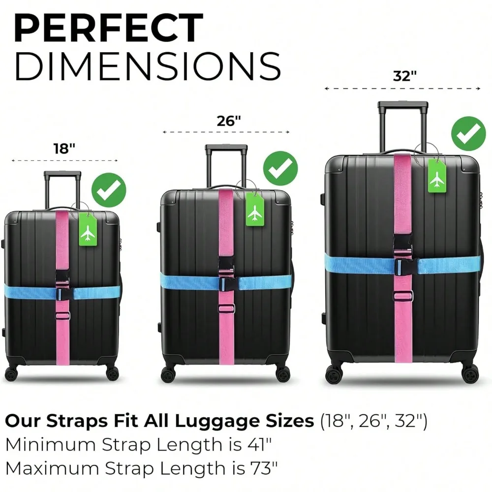 여행용 수하물 스트랩 세트와 수하물 태그 다양한 색상의 - Travel Accessories Gear 리뷰 및 가격