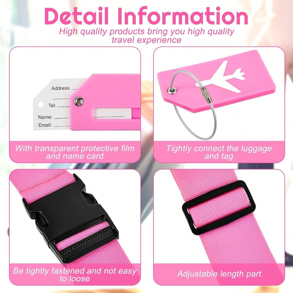 여행용 수하물 스트랩 세트와 수하물 태그 다양한 색상의 - Travel Accessories Gear 리뷰 및 가격