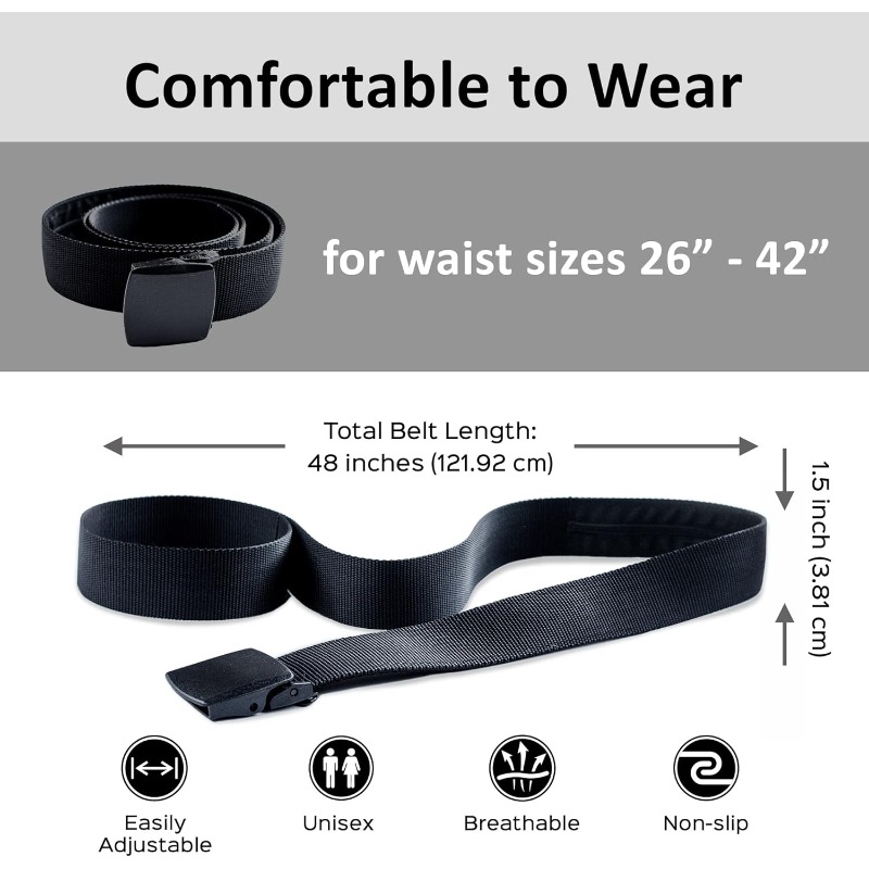 숨겨진 포켓이 있는 여행용 보안 벨트, 조절 가능한 현 - Travel Wallet Slim 리뷰 및 가격