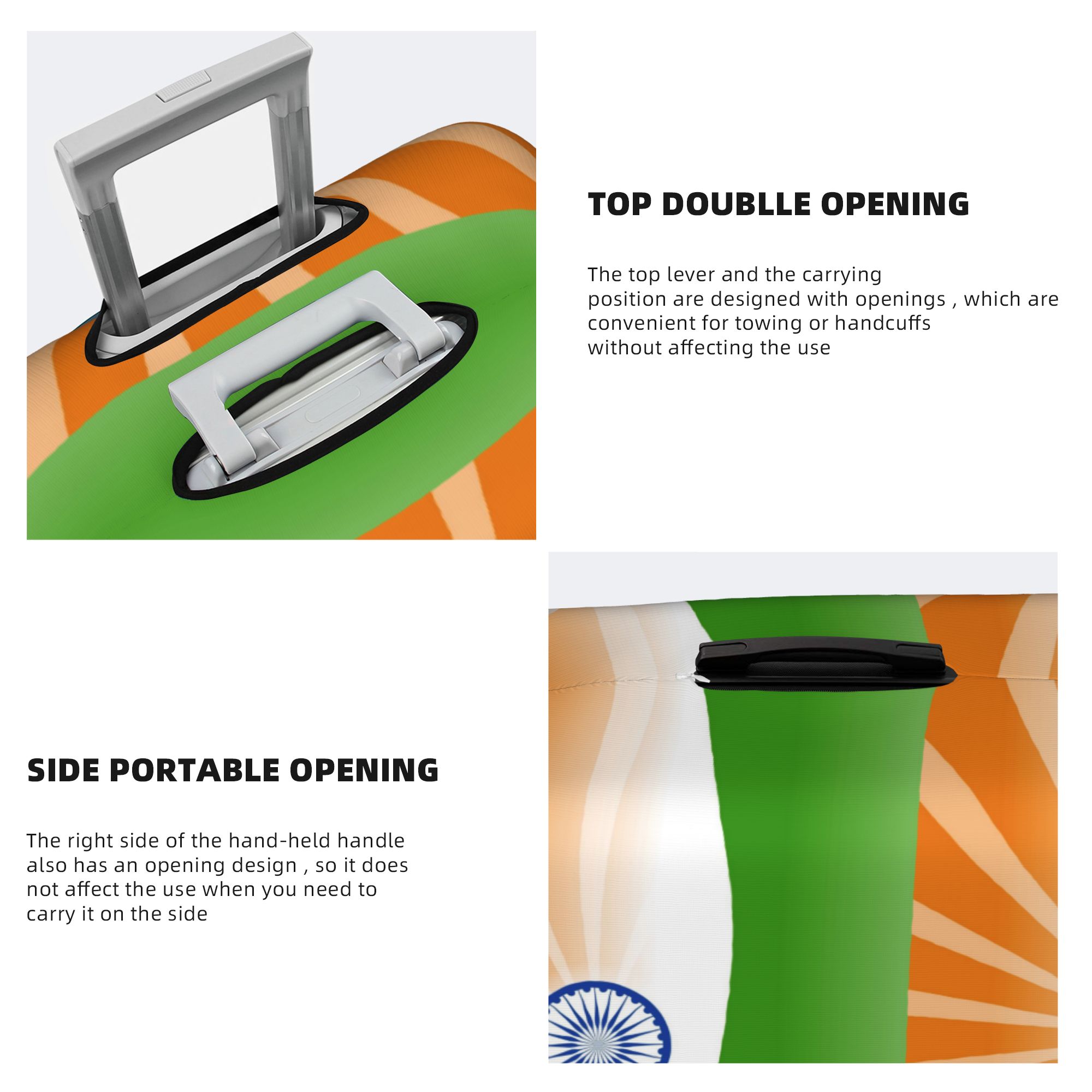인도 국기 여행용 수하물 커버 탄성 인도 애국적 여행  - Travel Accessories India 리뷰 및 가격