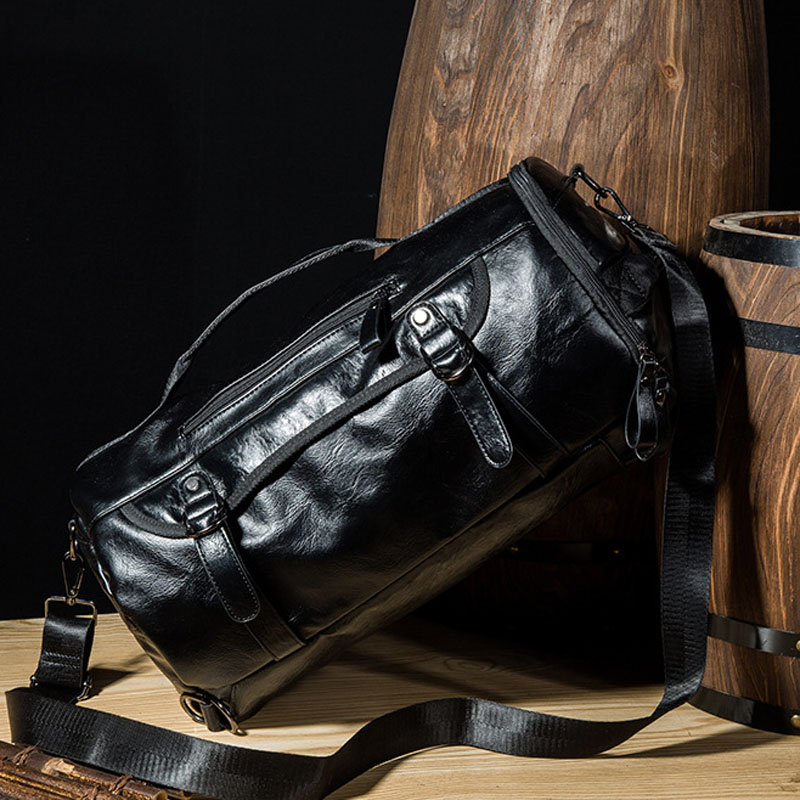남성용 가죽 버킷 백팩, 다기능 여행 가방, 대용량 수 - Luggage Strap Belt 리뷰 및 가격