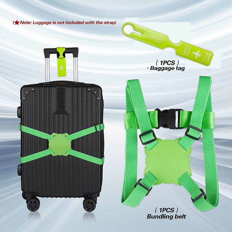 2피스 수하물 스트랩 세트 + 수하물 태그, 5가지 색 - Travel Accessories Gear 리뷰 및 가격