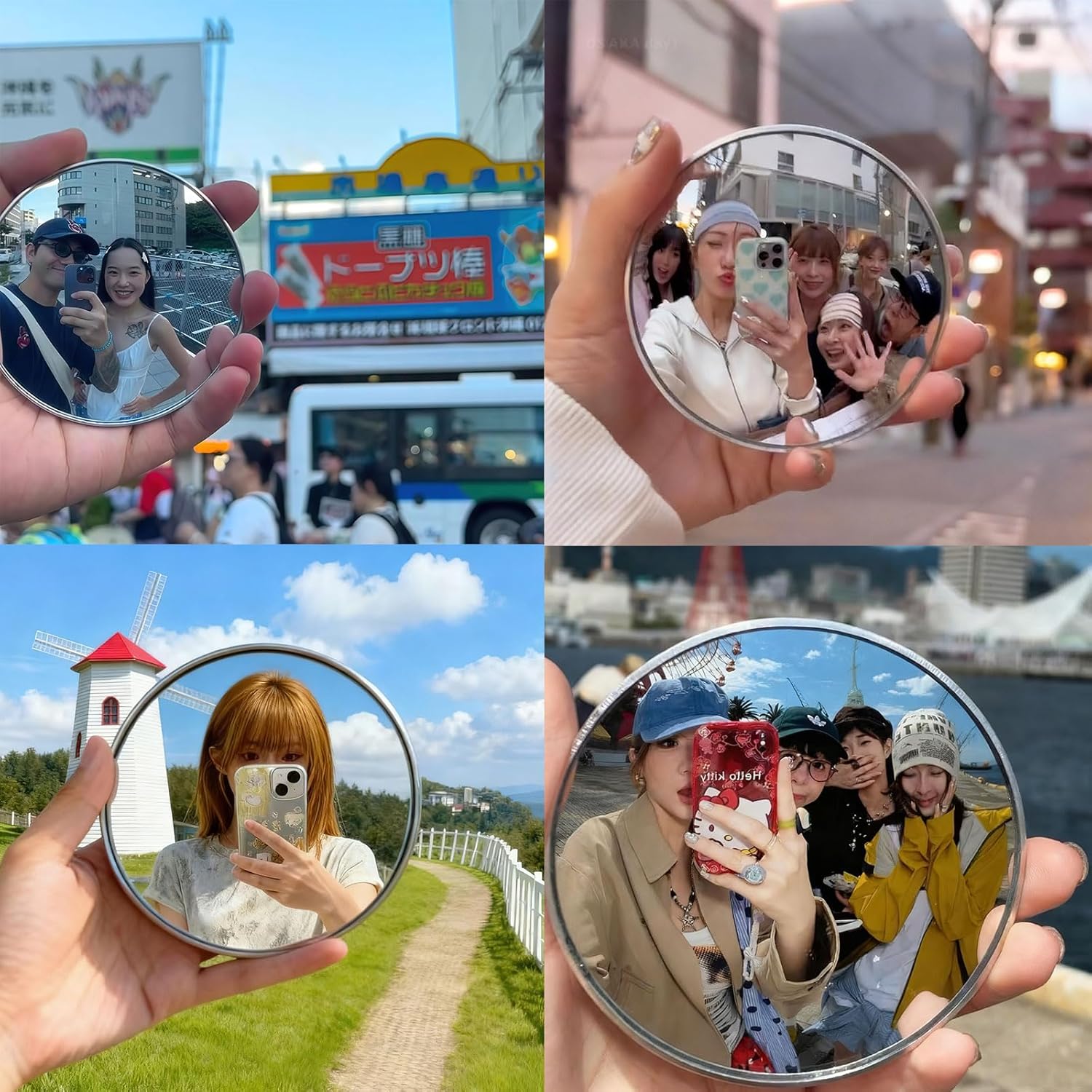 휴대용 9.5cm 미니 원형 볼록 거울 셀카 광각 구형 - Travel Accessories Iphone 리뷰 및 가격