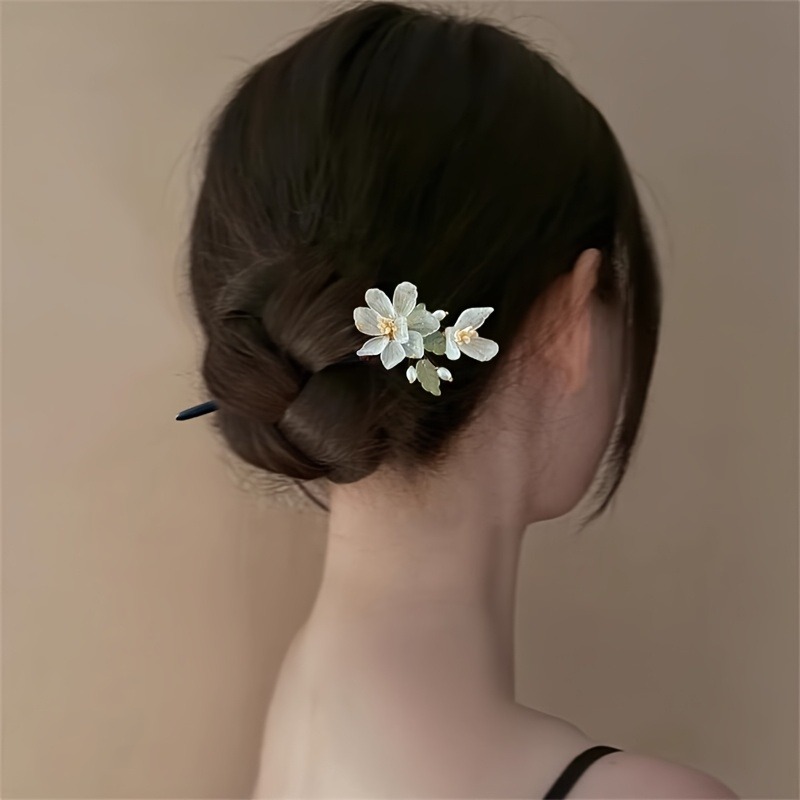 1PC 새로운 중국어 목련 꽃 공 모양의 롤빵 땋은 머 - Travel Hair Accessories 리뷰 및 가격