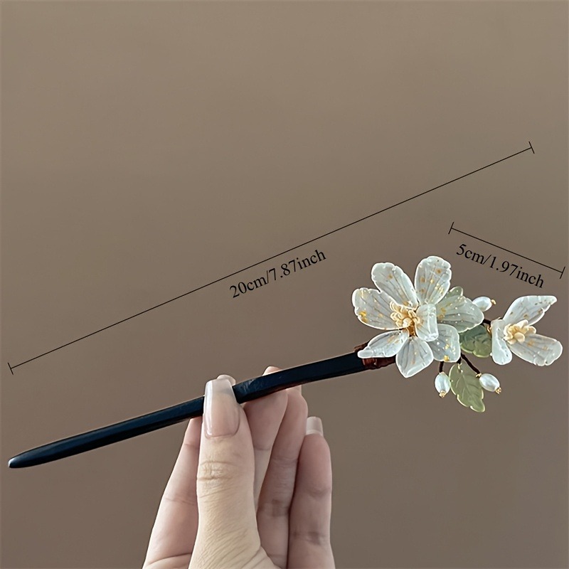 1PC 새로운 중국어 목련 꽃 공 모양의 롤빵 땋은 머 - Travel Hair Accessories 리뷰 및 가격