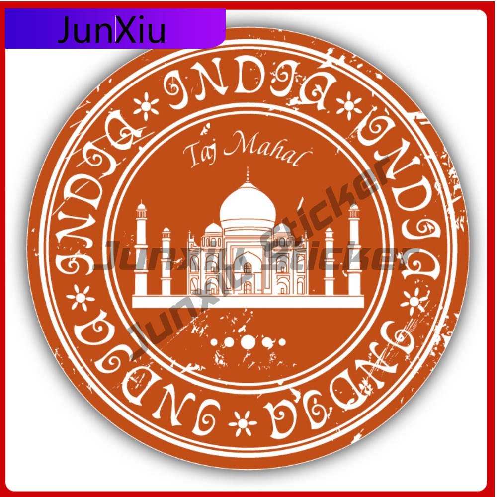 타지마할 시티 인도 여행 그런지 스탬프 자동차 데칼 범 - Travel Accessories India 리뷰 및 가격