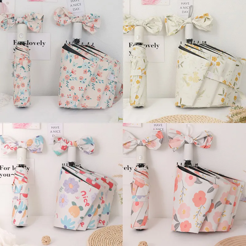 자동 우산 아름다운 꽃 유화 패턴 여행 휴대용 접는 우 - Travel Umbrella Compact 리뷰 및 가격