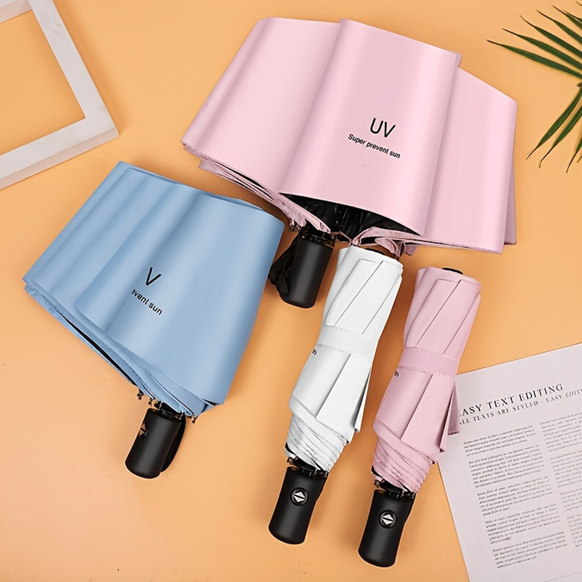 8개의 갈비뼈를 가진 초대형 단색 자동 우산 - 내구성 - Travel Umbrella Compact 리뷰 및 가격