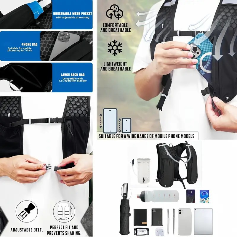 유니섹스 러닝 조끼 방수 통기성 하이킹 사이클링 트레일 - Hydration Pack Backpack 리뷰 및 가격