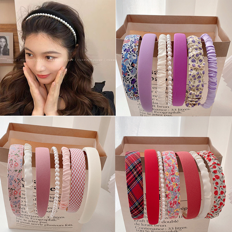 5/7pcs 세트 패션 여성 천으로 헤어 밴드 머리 장 - Travel Accessories Gear 리뷰 및 가격