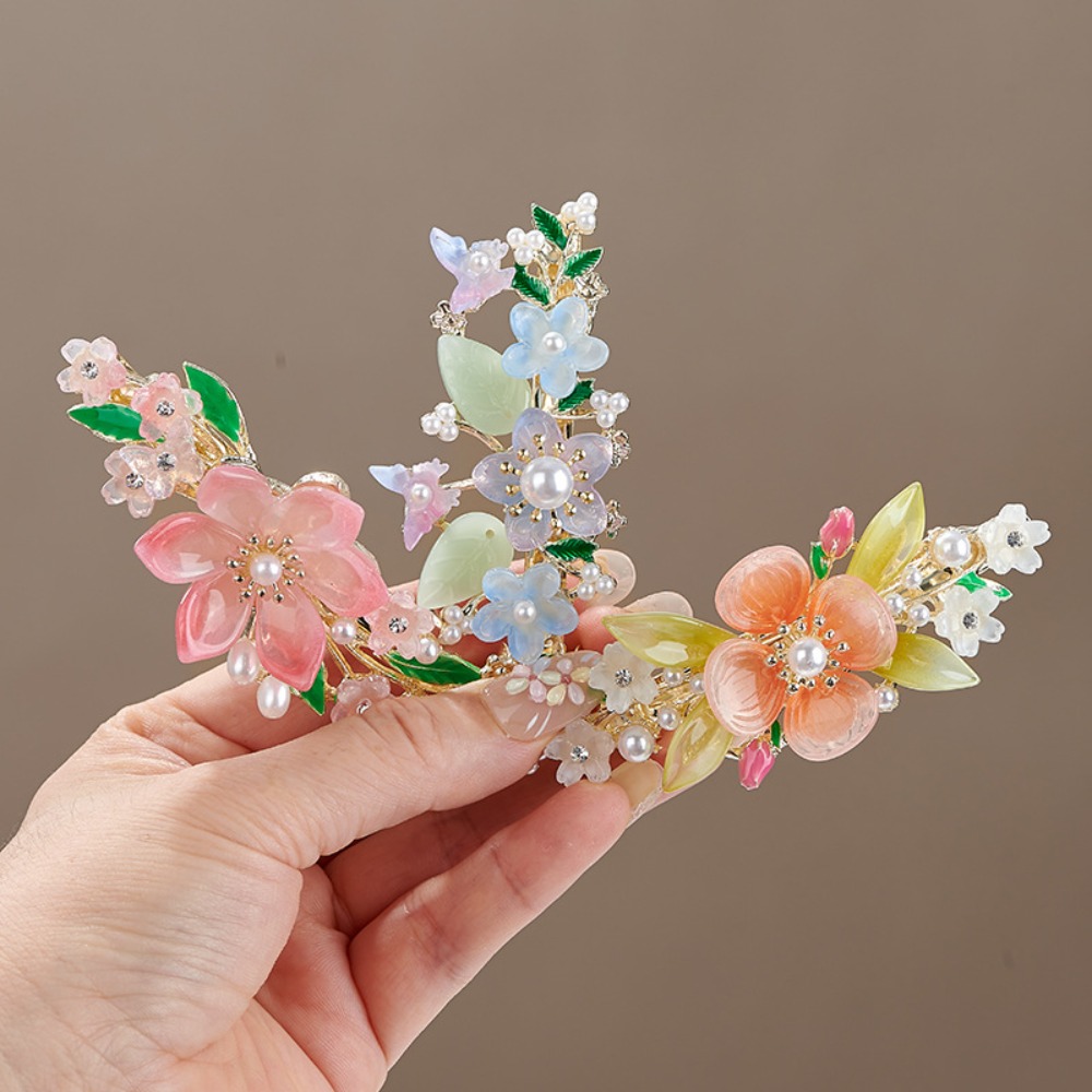 중국 스타일 꽃 진주 봄 헤어 클립 우아한 하프 업 바 - Travel Hair Accessories 리뷰 및 가격