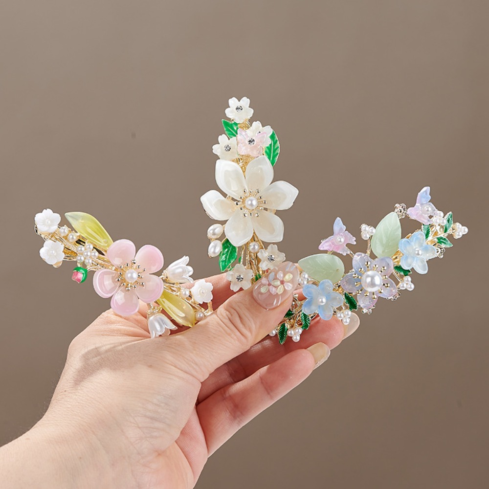 중국 스타일 꽃 진주 봄 헤어 클립 우아한 하프 업 바 - Travel Hair Accessories 리뷰 및 가격