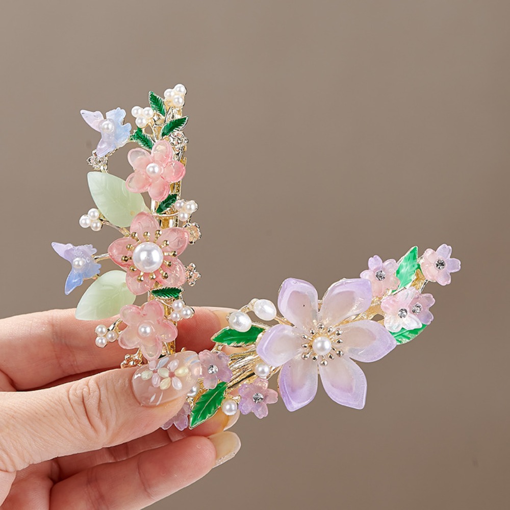 중국 스타일 꽃 진주 봄 헤어 클립 우아한 하프 업 바 - Travel Hair Accessories 리뷰 및 가격