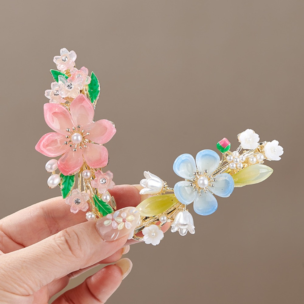 중국 스타일 꽃 진주 봄 헤어 클립 우아한 하프 업 바 - Travel Hair Accessories 리뷰 및 가격