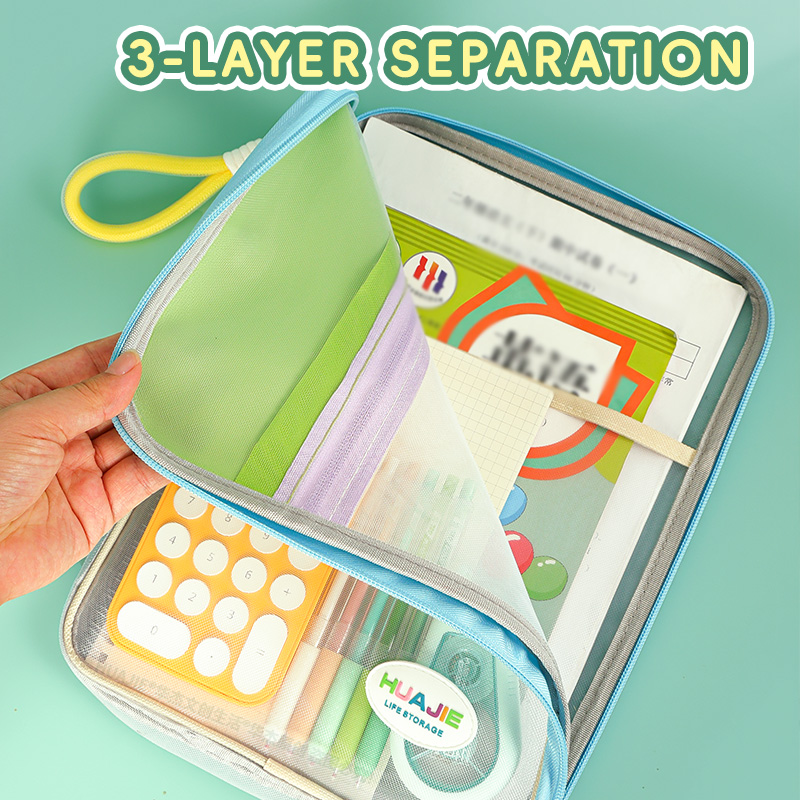HUAJIE 학생용 핸드헬드 파일 가방, 도파민 컬러  - Document Organizer Folder 리뷰 및 가격