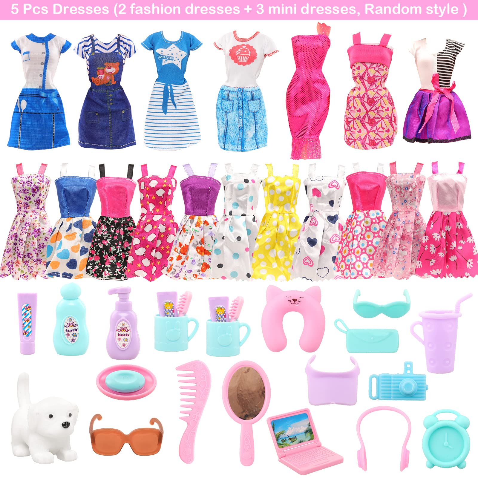 BARWA 여아용 인형 의류 및 액세서리 선물, 11. - Travel Accessories Kids 리뷰 및 가격