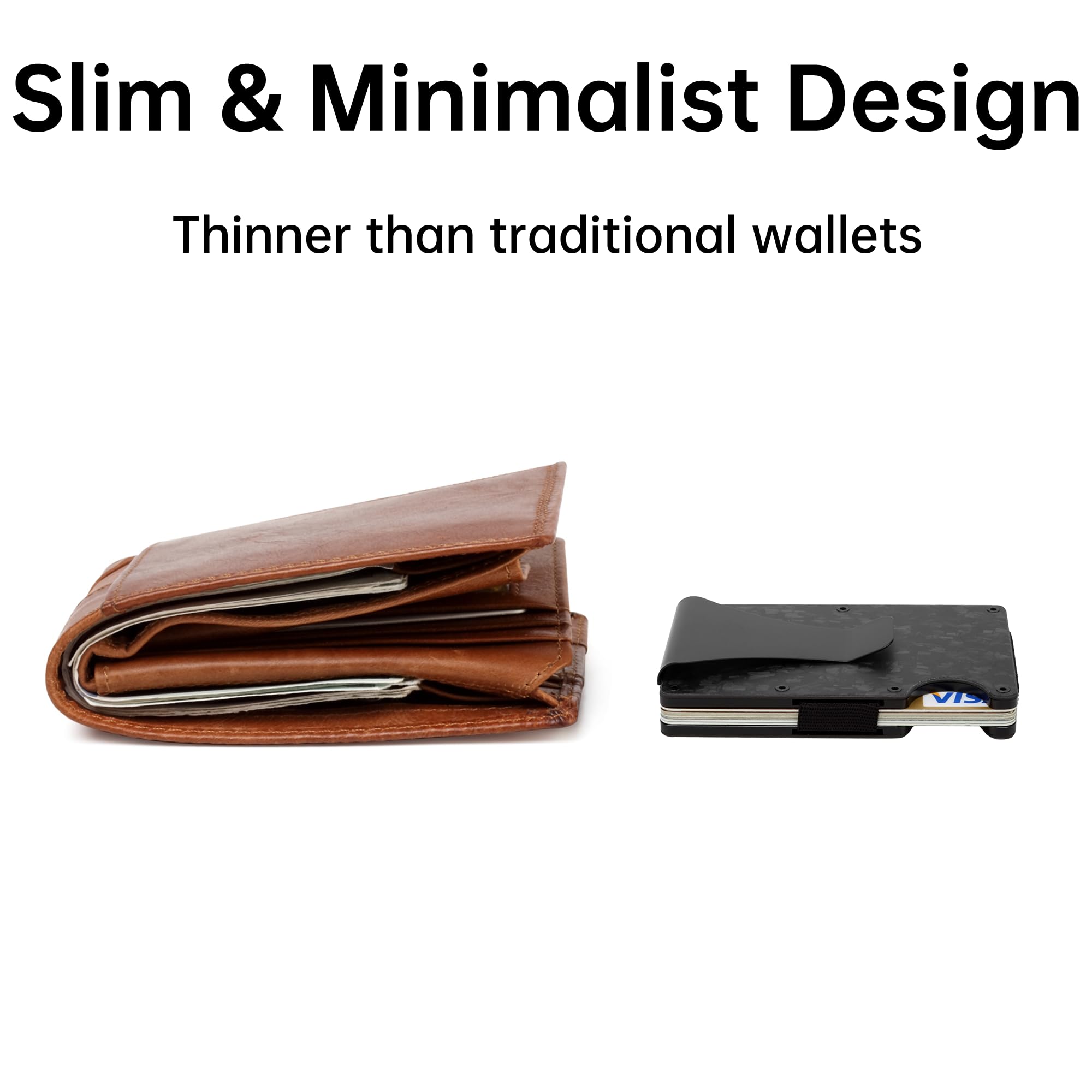 탄소 섬유 지갑, 금속 머니 클립 지갑, 남성용 미니멀 - Travel Wallet Slim 리뷰 및 가격