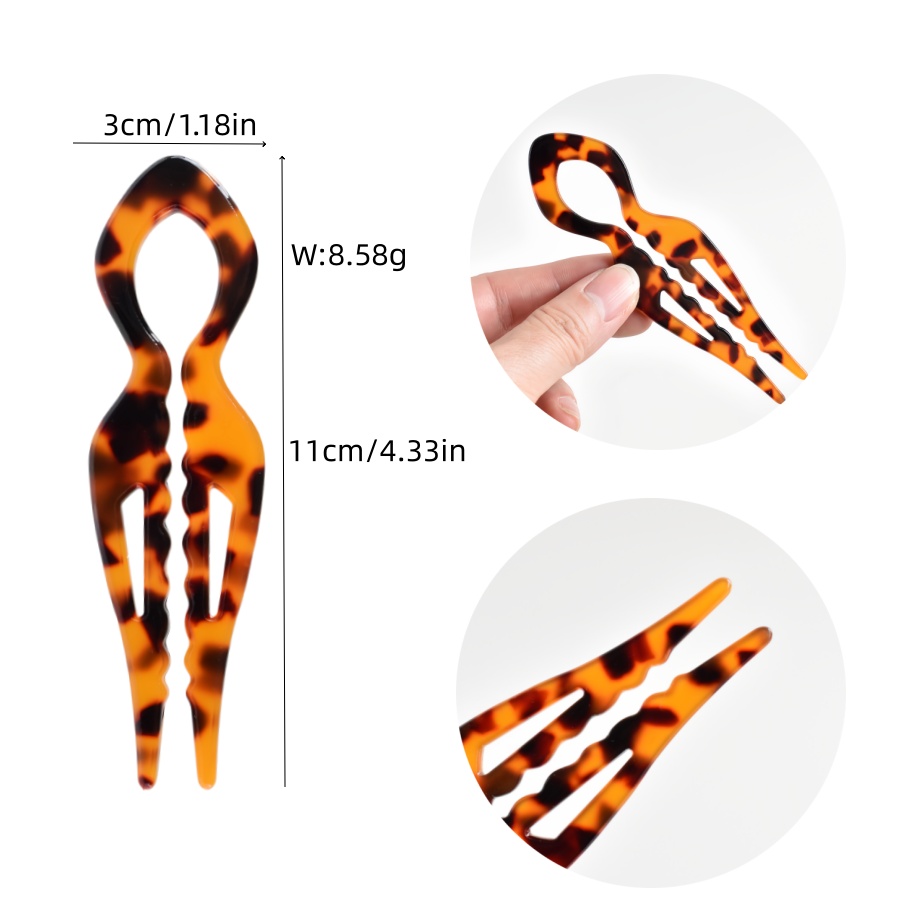 1 PC 아크릴 피쉬 테일 U자형 머리핀 - 프렌치 트 - Travel Hair Accessories 리뷰 및 가격