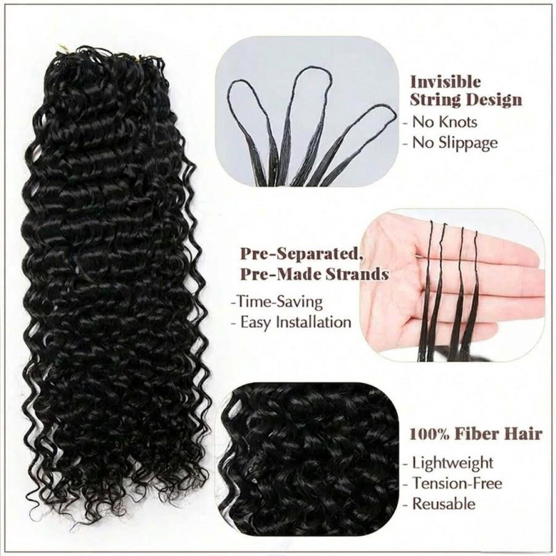 워터 웨이브 합성 깃털 크로셰 16인치 50가닥 인비저 - Travel Hair Accessories 리뷰 및 가격