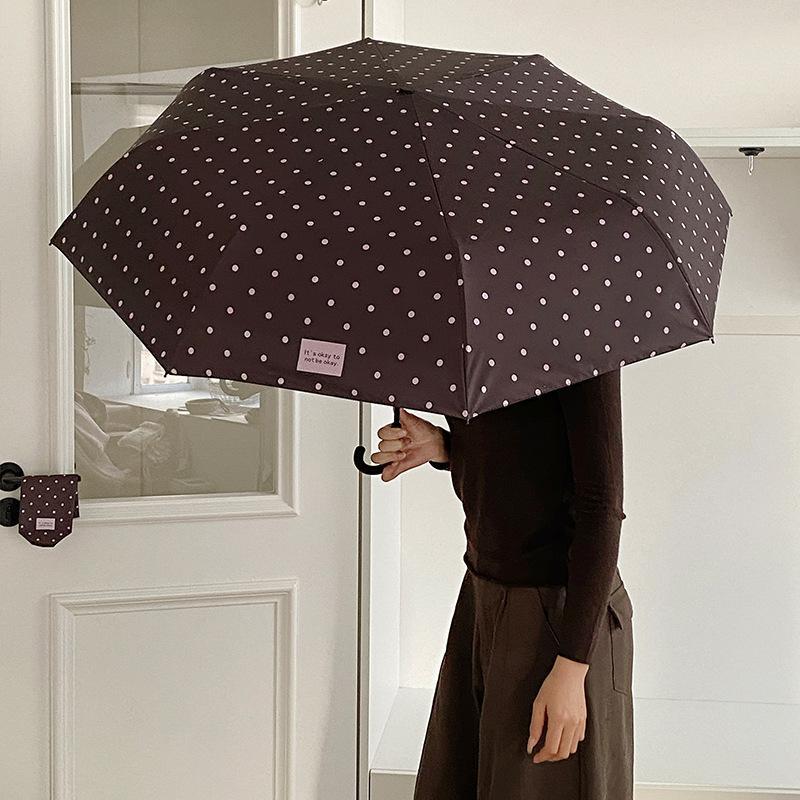 폴카 도트 접이식 우산 UV 차단 가볍고 컴팩트한 휴대 - Travel Umbrella Compact 리뷰 및 가격