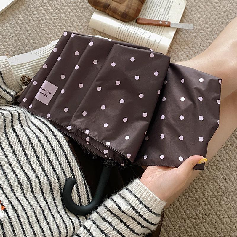폴카 도트 접이식 우산 UV 차단 가볍고 컴팩트한 휴대 - Travel Umbrella Compact 리뷰 및 가격