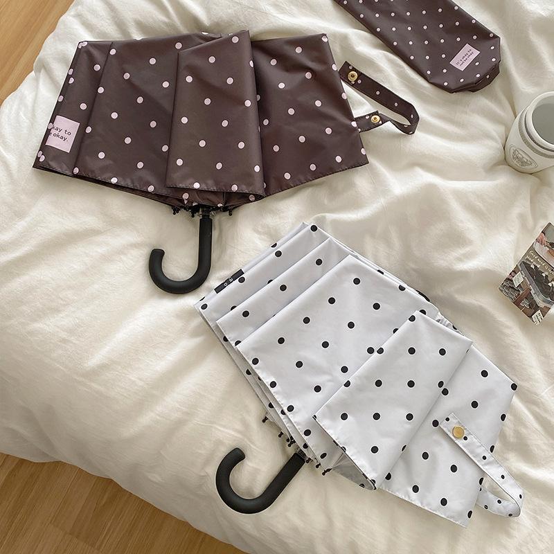폴카 도트 접이식 우산 UV 차단 가볍고 컴팩트한 휴대 - Travel Umbrella Compact 리뷰 및 가격